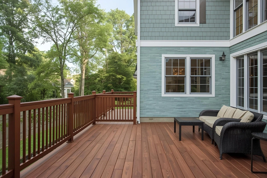 wood deck built by Tuff Deck Builders Waukesha
