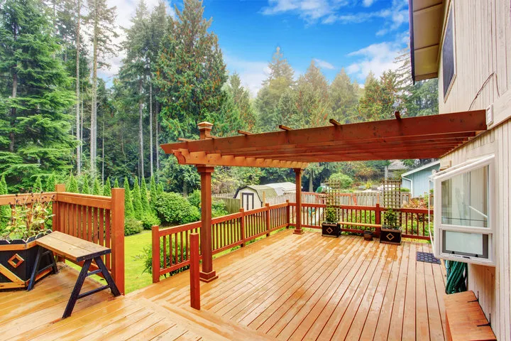 High-quality deck construction increasing property value and curb appeal for a Waukesha home.